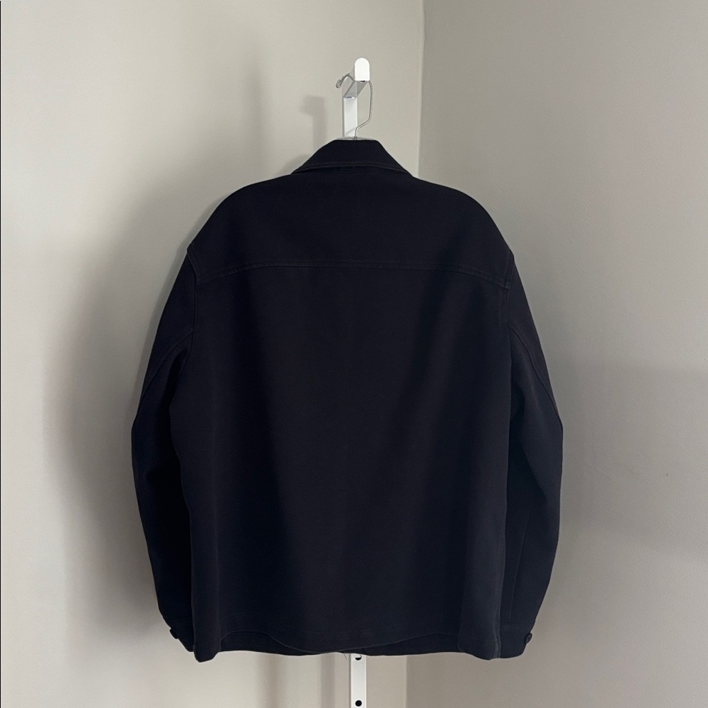 Zara Black Textured Overshirt Jacket Button Front Men’s Size XL - Picture 2 of 6